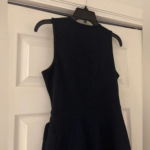 MADEWELL Crosshatch Side-Tie Dress in Deep Indigo - Picture 12 of 13